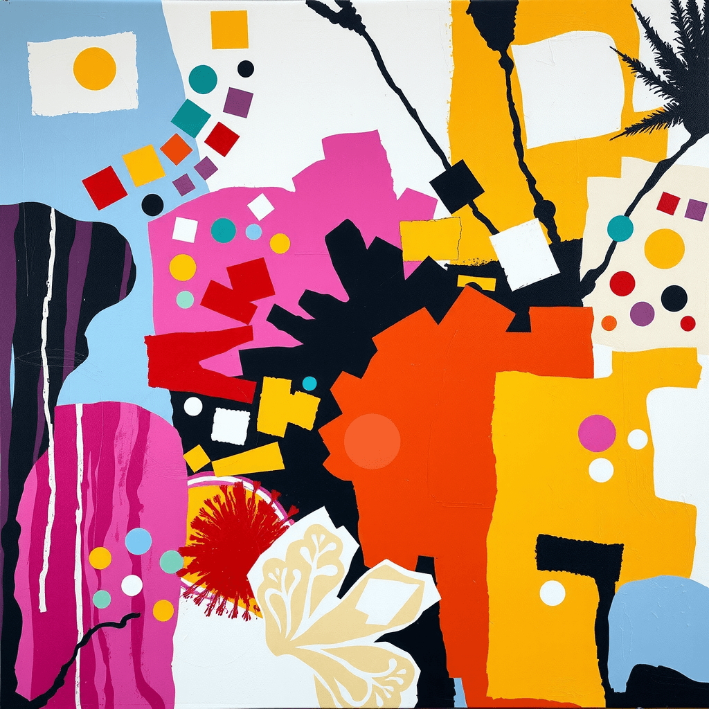 AI-generated abstract art with vibrant colors