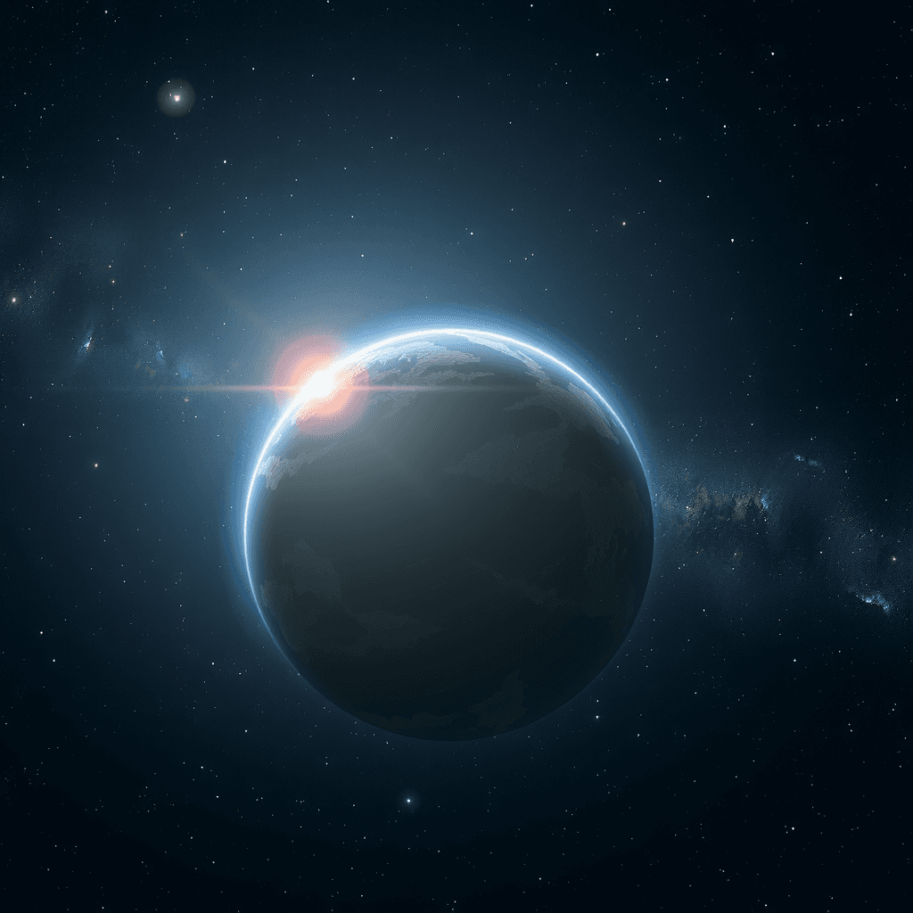 AI-generated space scene with planets and stars